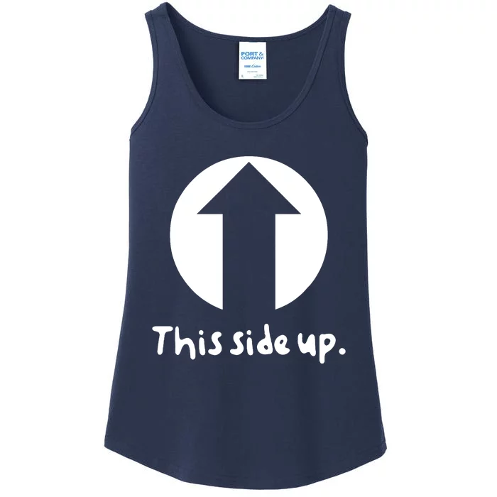 Funny Silly Goofy This Side Up Party Celebration Ladies Essential Tank