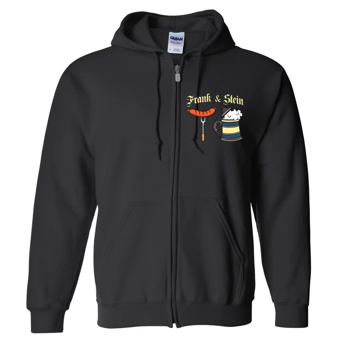 Frank Stein German Beer Drinking Oktoberfest Full Zip Hoodie