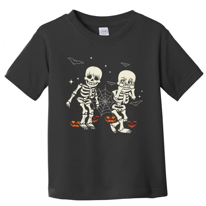 Funny Skeleton Griddydance Halloween Trick Or Treat Toddler T-Shirt