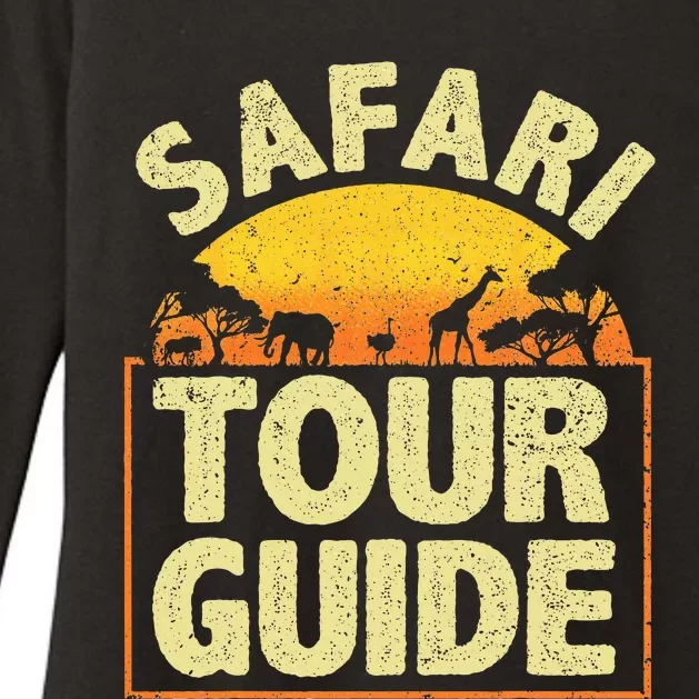 Funny Safari Guide Zoo Safari Womens CVC Long Sleeve Shirt