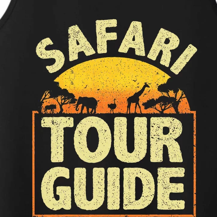 Funny Safari Guide Zoo Safari Performance Tank