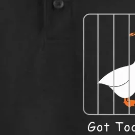 Funny Silly Goose Lover Mugshot Meme Got Too Silly Dry Zone Grid Performance Polo