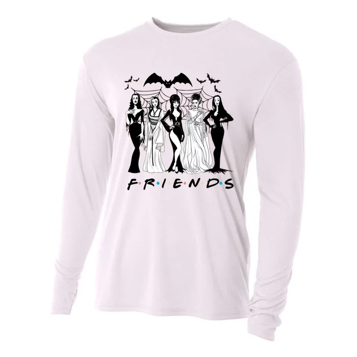 Friends Squad Goals Horror Queens Halloween Cooling Performance Long Sleeve Crew