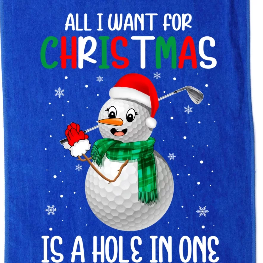 Fun Snow Golf Ball I Want For Christmas Is A Hole In One Gift Platinum Collection Golf Towel