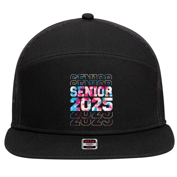 Funny Senior Graduation Gifts Class Of 2025 Senior Women 7 Panel Mesh Trucker Snapback Hat