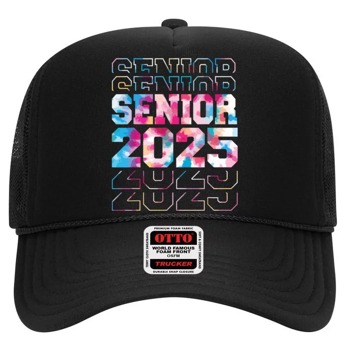 Funny Senior Graduation Gifts Class Of 2025 Senior Women High Crown Mesh Trucker Hat