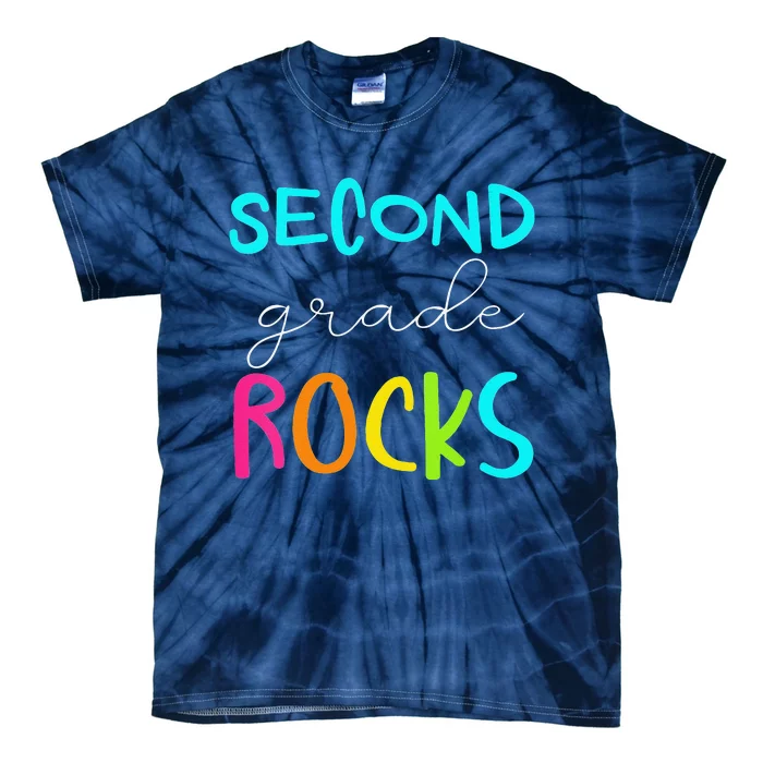 Funny Second Grade Rocks Team 2nd Grade Teacher Tie-Dye T-Shirt