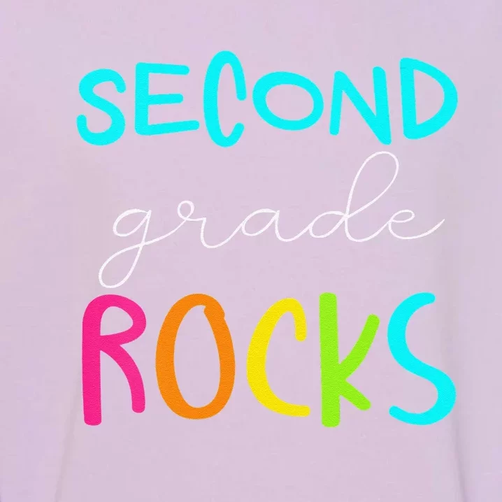 Funny Second Grade Rocks Team 2nd Grade Teacher Garment-Dyed Sweatshirt