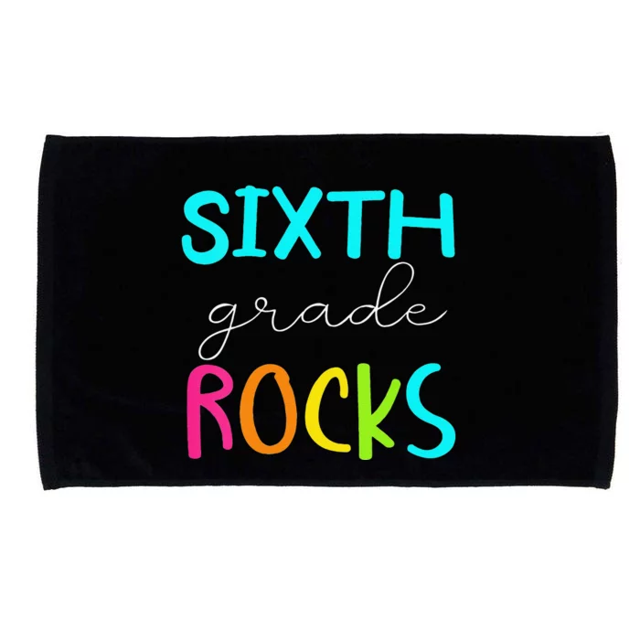 Funny Sixth Grade Rocks Team 6th Grade Teacher Microfiber Hand Towel