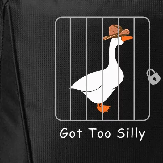 Funny Silly Goose Lover Mugshot Meme Got Too Silly City Backpack