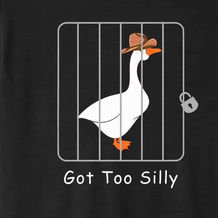 Funny Silly Goose Lover Mugshot Meme Got Too Silly ChromaSoft Performance T-Shirt