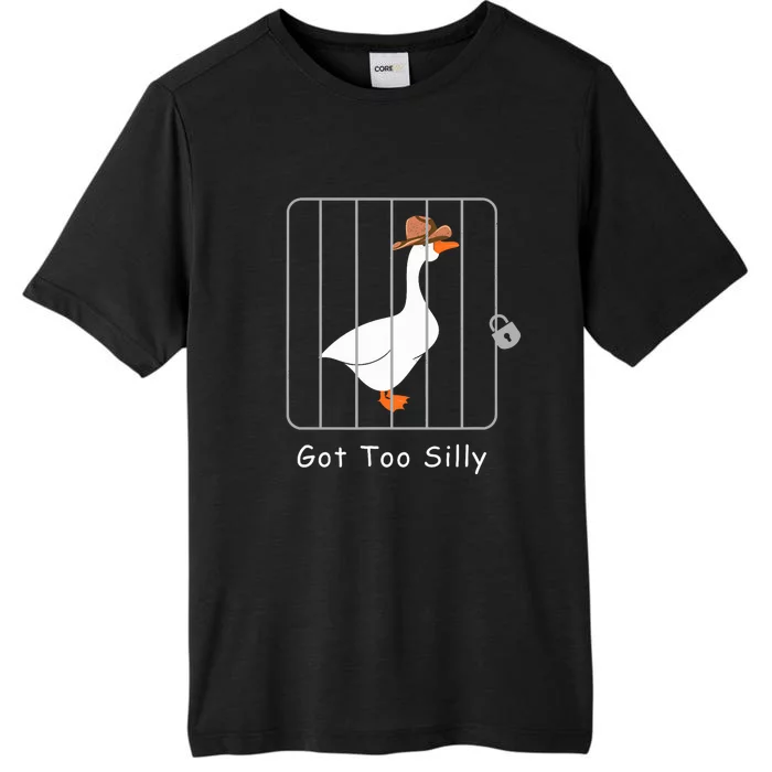 Funny Silly Goose Lover Mugshot Meme Got Too Silly ChromaSoft Performance T-Shirt