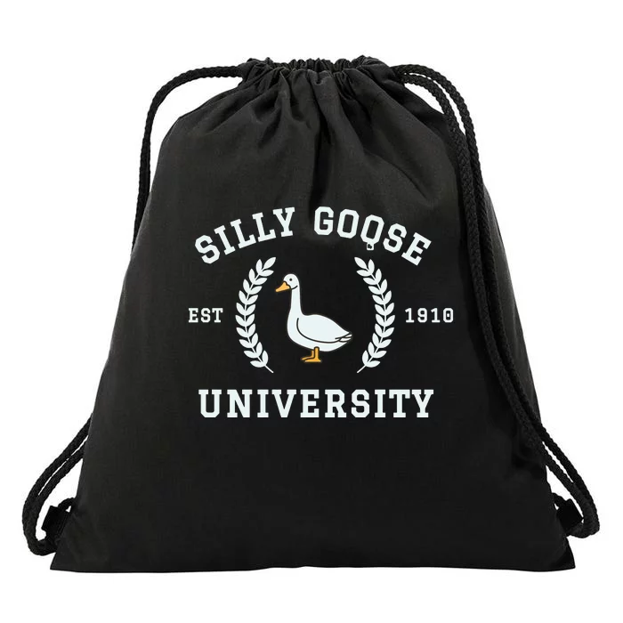 Funny Silly Goose University Funny Gift For Guys Drawstring Bag