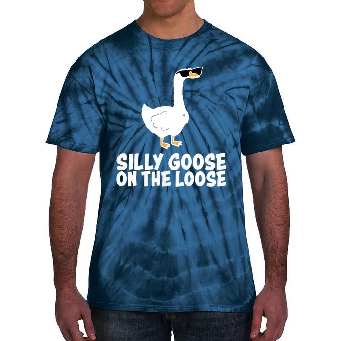 Funny Silly Goose On The Loose Tie-Dye T-Shirt