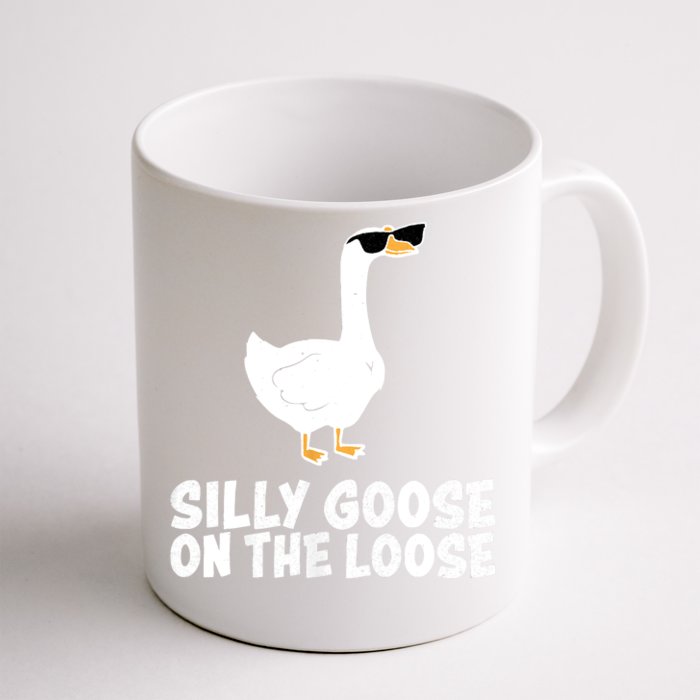 Funny Silly Goose On The Loose Front & Back Coffee Mug