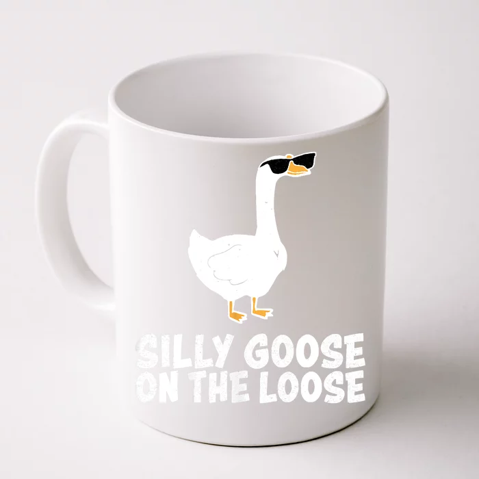 Funny Silly Goose On The Loose Front & Back Coffee Mug