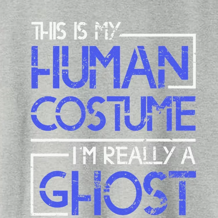 Funny Spooky Ghost Costume Gift Halloween Women's Crop Top Tee