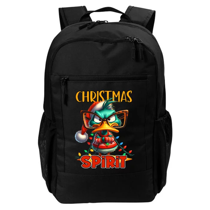 Funny Sarcastic Grumpy Duck Christmas Spirit Daily Commute Backpack