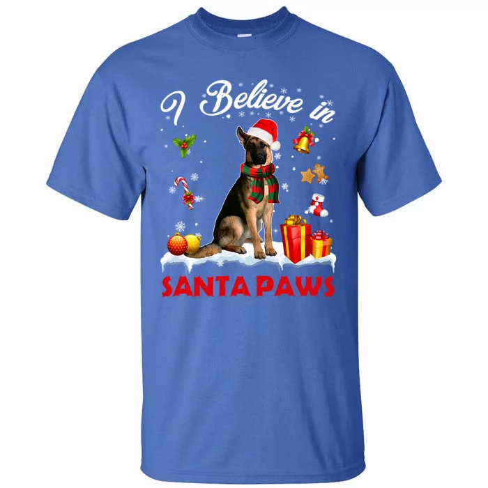 Funny Santa Ger Shepherd Claus Dog Christmas Decor Great Gift Tall T-Shirt