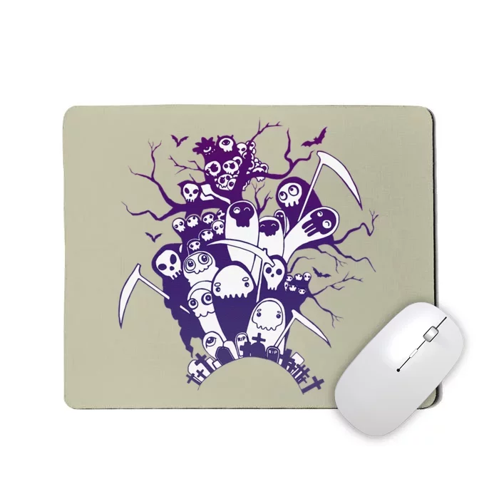 Funny Spooky Ghost Monsters Halloween Party Costume Mousepad