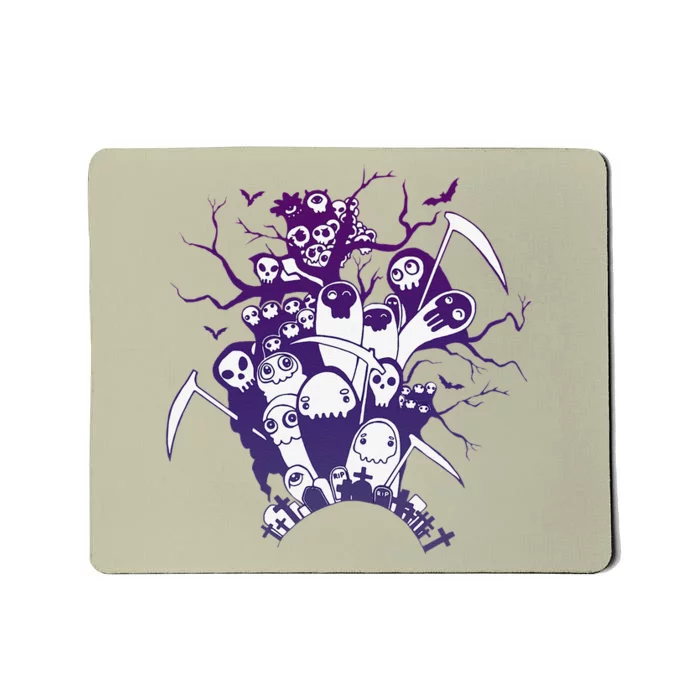 Funny Spooky Ghost Monsters Halloween Party Costume Mousepad