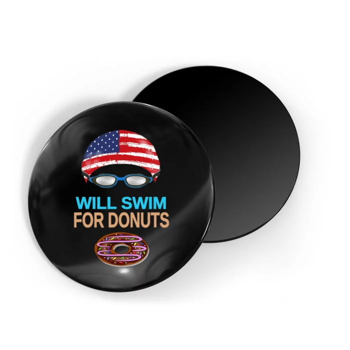 Funny Swimming Goggles Cap Donuts Magnet