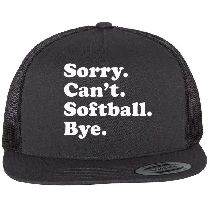 Funny Softball Gift For Men Women Flat Bill Trucker Hat