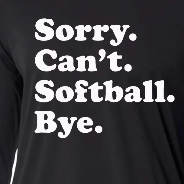 Funny Softball Gift For Men Women Cooling Performance Long Sleeve Crew