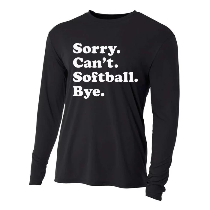 Funny Softball Gift For Men Women Cooling Performance Long Sleeve Crew