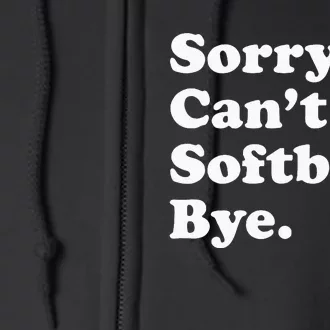 Funny Softball Gift For Men Women Full Zip Hoodie