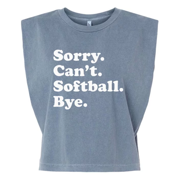 Funny Softball Gift For Men Women Garment-Dyed Women's Muscle Tee