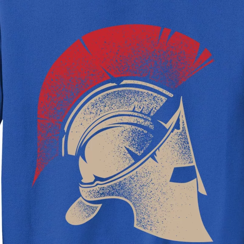 Funny Spartan Greek Helmet Gift Cute Gladiator Gift Tall Sweatshirt