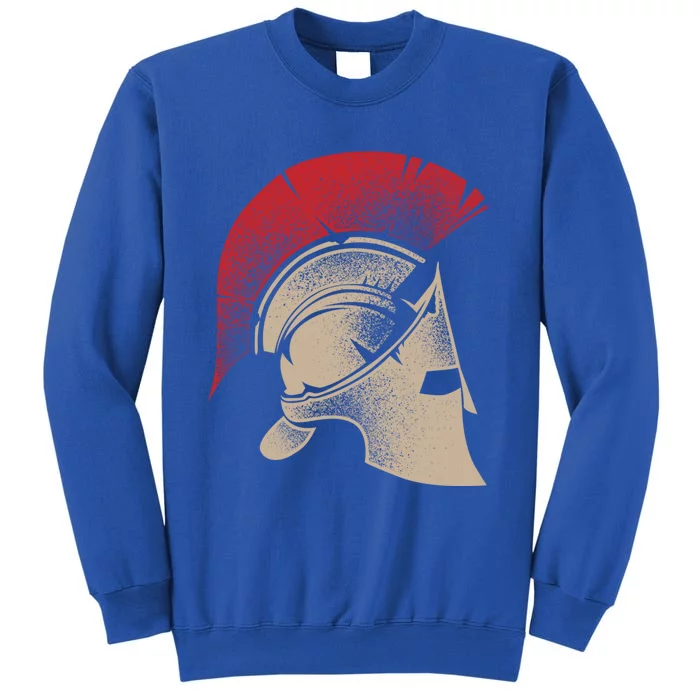 Funny Spartan Greek Helmet Gift Cute Gladiator Gift Tall Sweatshirt