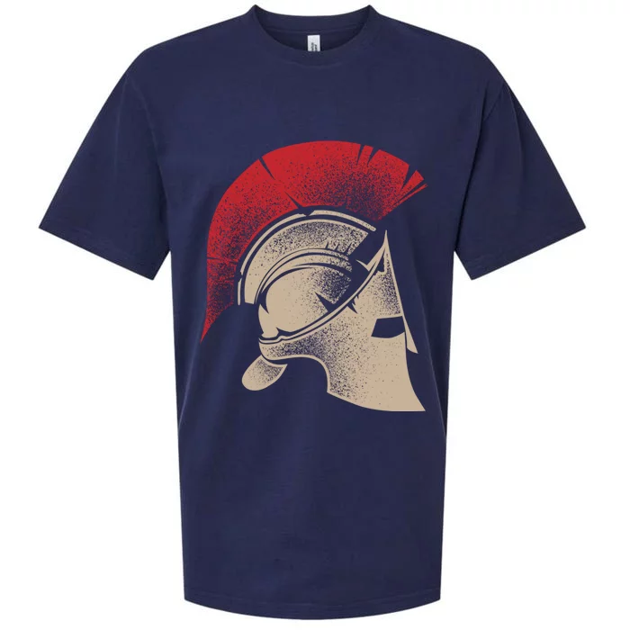 Funny Spartan Greek Helmet Gift Cute Gladiator Gift Sueded Cloud Jersey T-Shirt