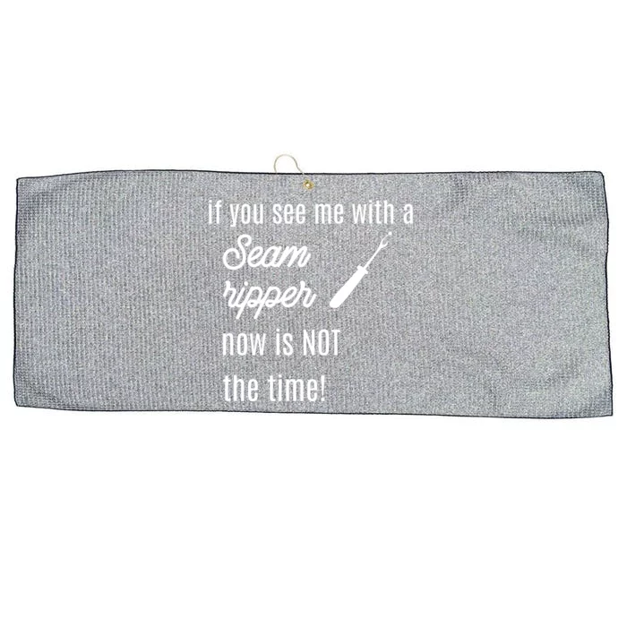 Funny Sewing Gift If You See Me With A Seam Ripper Gift Large Microfiber Waffle Golf Towel