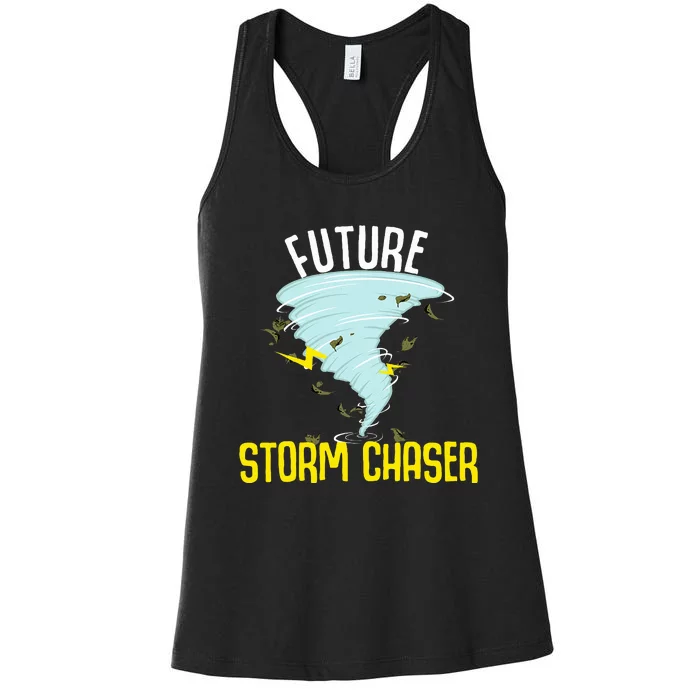 Future Storm Gift For Chaser Meteorologist Women's Racerback Tank