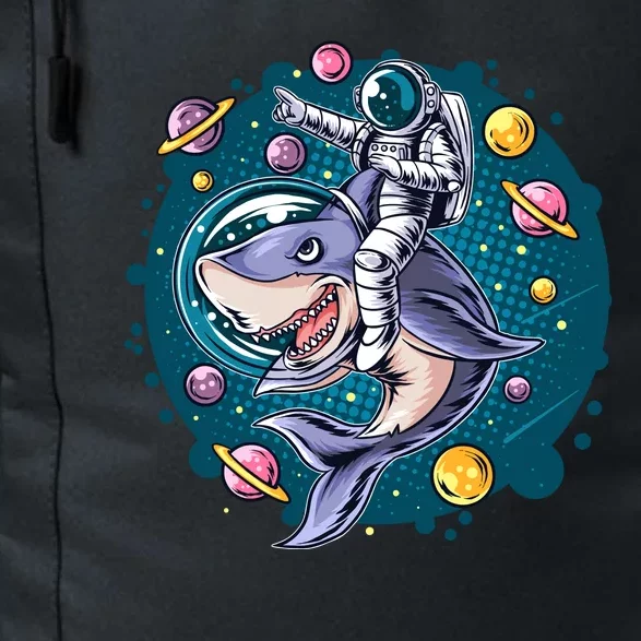 Funny Space Galaxy Astronaut Shark Daily Commute Backpack