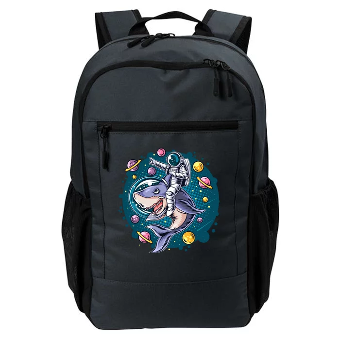 Funny Space Galaxy Astronaut Shark Daily Commute Backpack