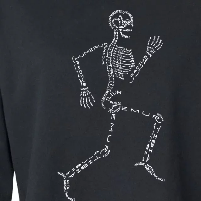 Funny Skeleton Graphic For Physical Therapy Orthopedic Cropped Pullover Crew