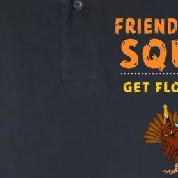 Friendsgiving Squad Get Flocked Up Matching Friendsgiving Softstyle Adult Sport Polo