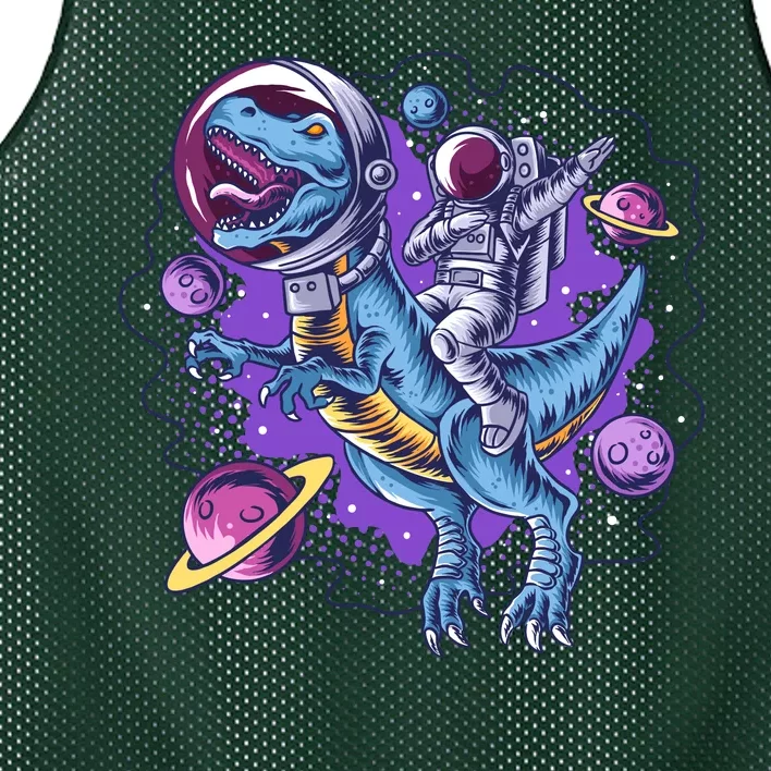 Funny Space Galaxy Astronaut Trex Dinosuar Mesh Reversible Basketball Jersey Tank