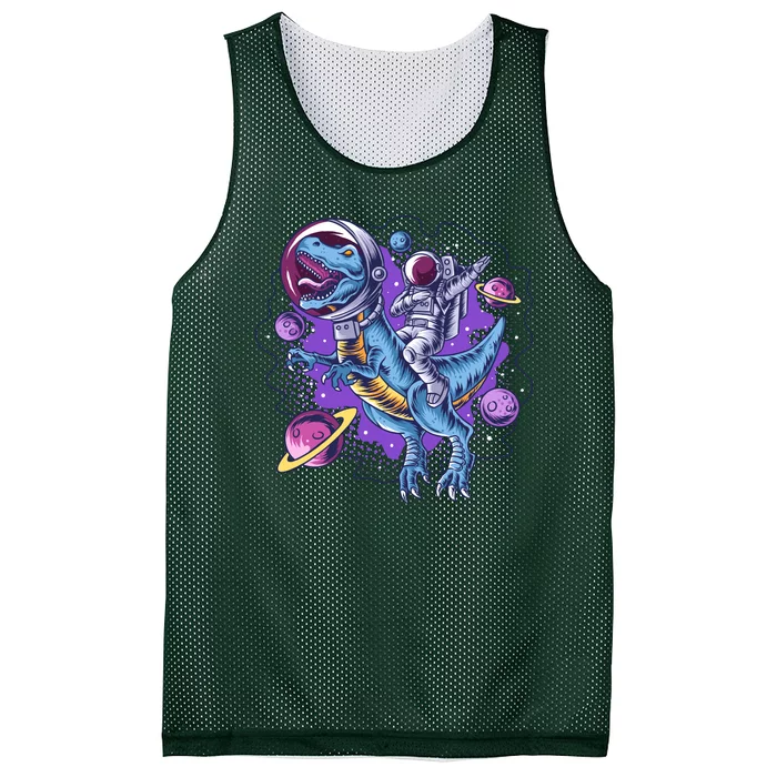 Funny Space Galaxy Astronaut Trex Dinosuar Mesh Reversible Basketball Jersey Tank