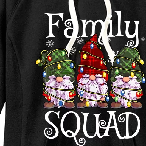 Family Squad Gnomies Christmas Gnome Family Matching Pjs Gift Women's Fleece Hoodie