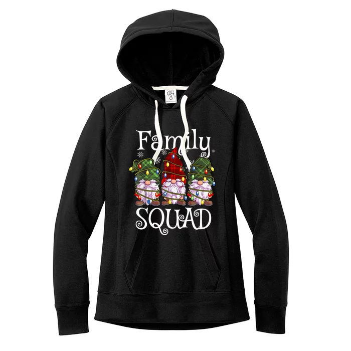 Family Squad Gnomies Christmas Gnome Family Matching Pjs Gift Women's Fleece Hoodie