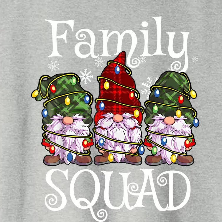 Family Squad Gnomies Christmas Gnome Family Matching Pjs Gift Women's Crop Top Tee