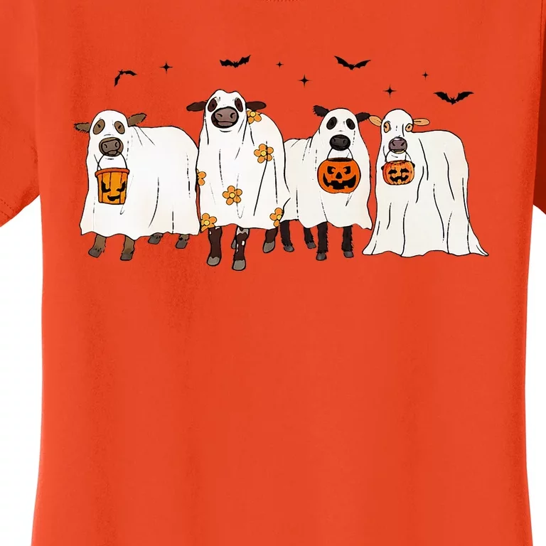 Funny S.H.E.E.P Ghost Cows Halloween Cute Women's T-Shirt