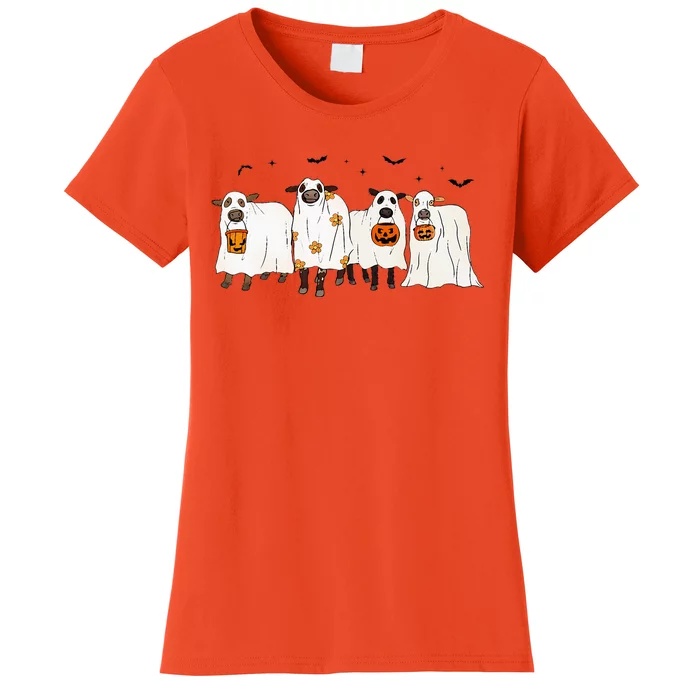 Funny S.H.E.E.P Ghost Cows Halloween Cute Women's T-Shirt