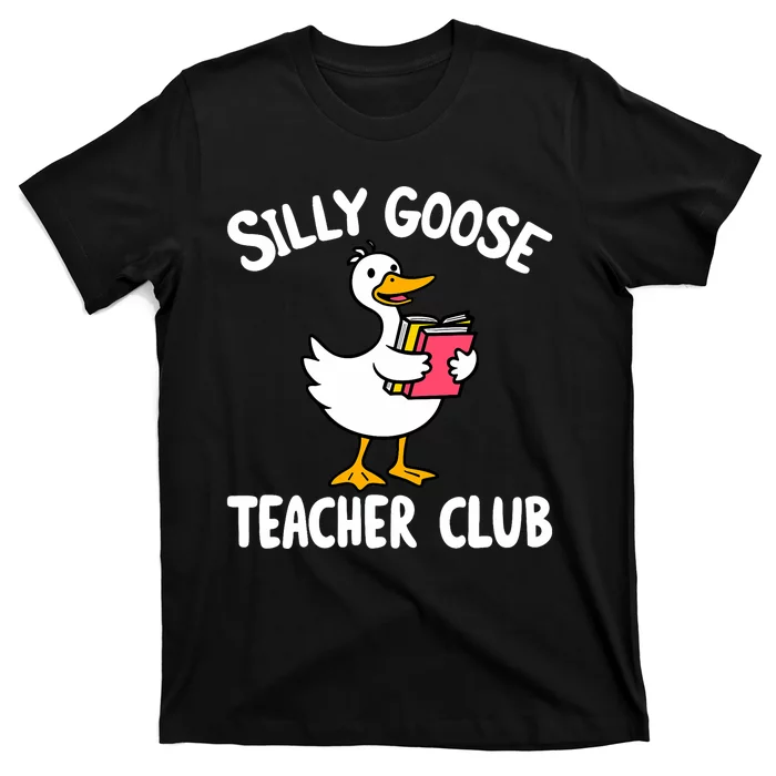 Funny Silly Goose Teacher Club Animal Lover Groovy T-Shirt