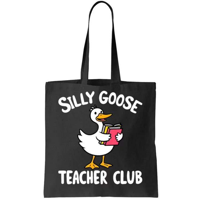 Funny Silly Goose Teacher Club Animal Lover Groovy Tote Bag