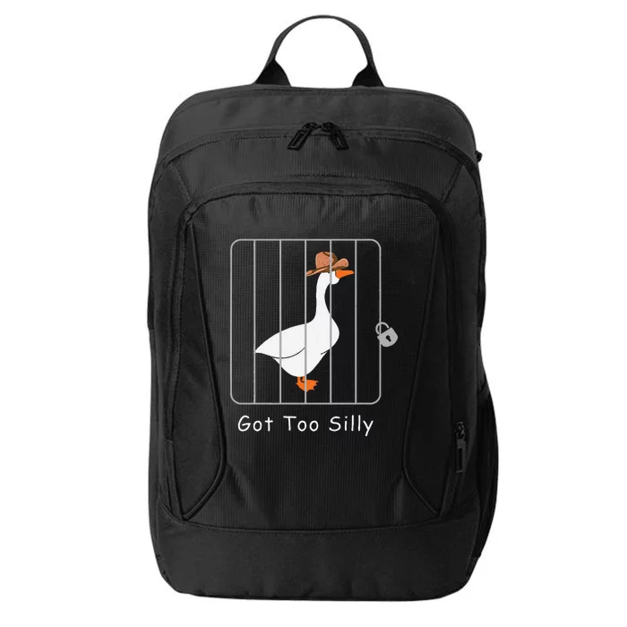 Funny Silly Goose Lover Mugshot Meme Got Too Silly Gift City Backpack